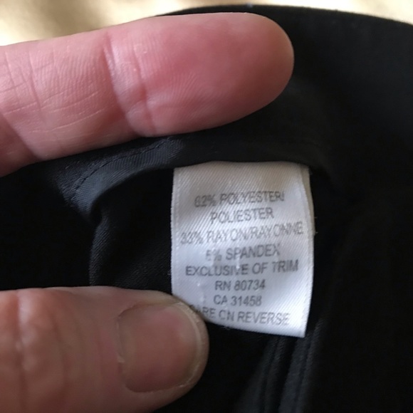 BCBG Black Pants. No Pockets for Smooth Look Straight Leg Size 10 - Picture 8 of 8